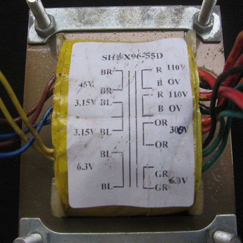 胆机电源变压器96铁芯厚68 高压305V 3.15V~0~3.15V 6.3V 6.3V