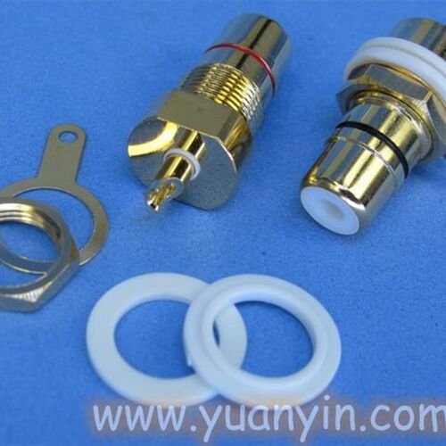 OSEL RCA04镀金插座 RCA插座 莲花插座 纯铜镀金RCA座
