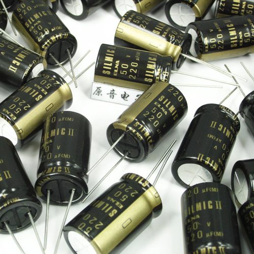 ELNA220UF50V伊娜SILMICII丝膜50v220uF原装全新音频电容直径16mm