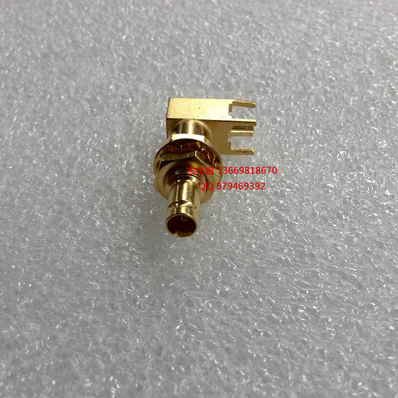 CC4-KWE射频RF同轴连接器铜材优质CC4母座加长款带螺母可安装面板