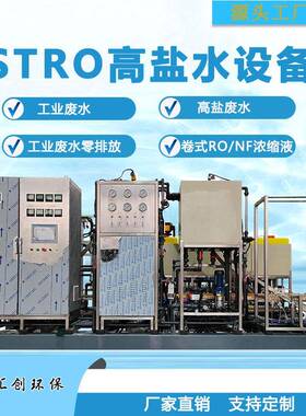2t每小时STRO高盐废水处理设备高盐废水浓缩分离零排放设备