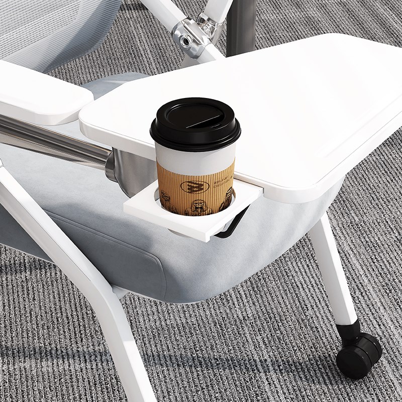 培训椅带写字板桌板靠背可折叠带轮培训机构办公椅办公会议室桌椅