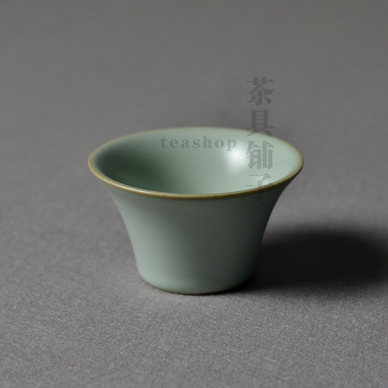 聚宝龙茶具汝窑片响杯功夫茶杯品杯天青色杯杯汝瓷茶器