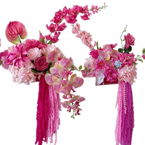 结婚浪漫婚礼布置花艺客厅卧室床头仿真花婚房桌面花束装饰摆件