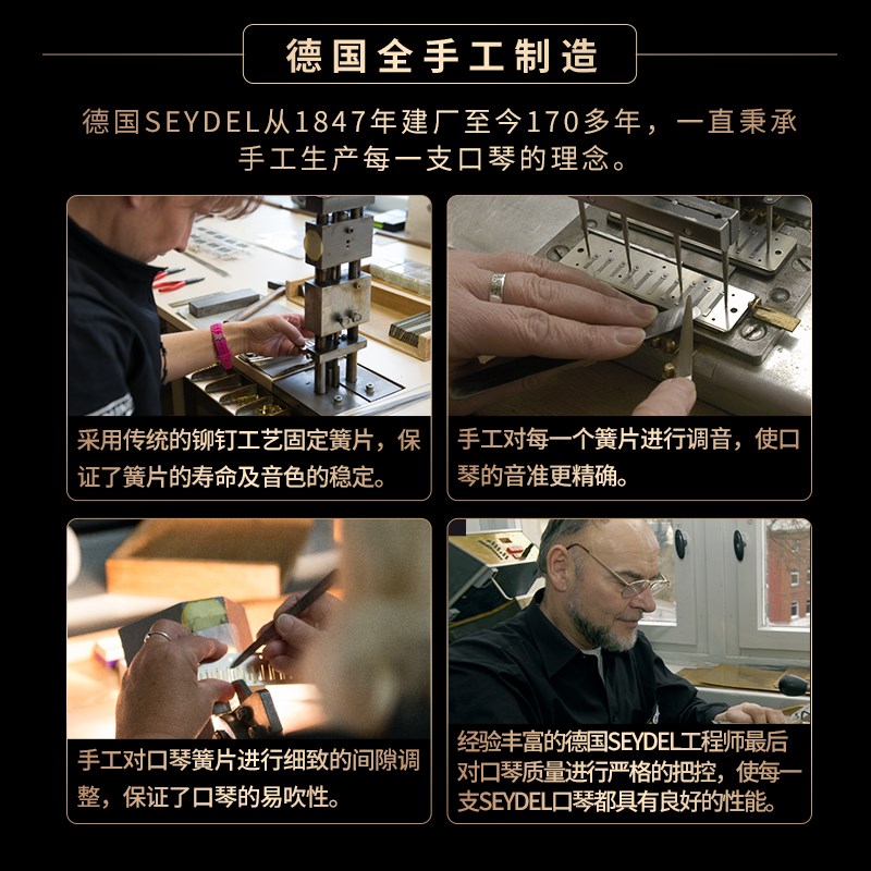 德国口琴赛德EYDEL十孔布鲁斯N蓝调口琴NOBLE初学高级