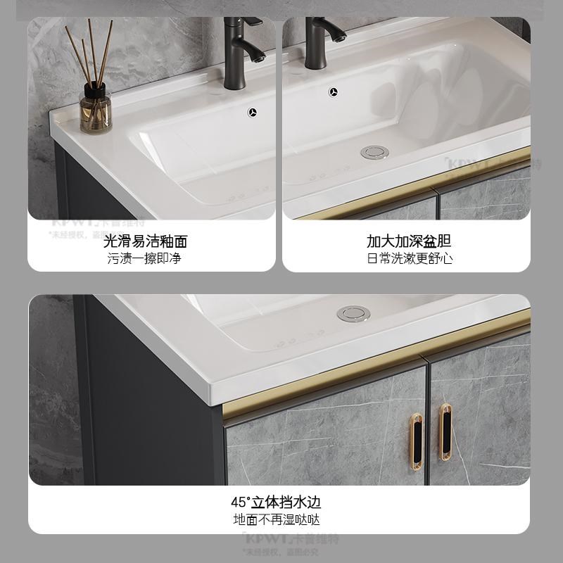 落地式洗脸盆浴室柜小户型洗手盆柜卫生间陶瓷一体家用洗漱台