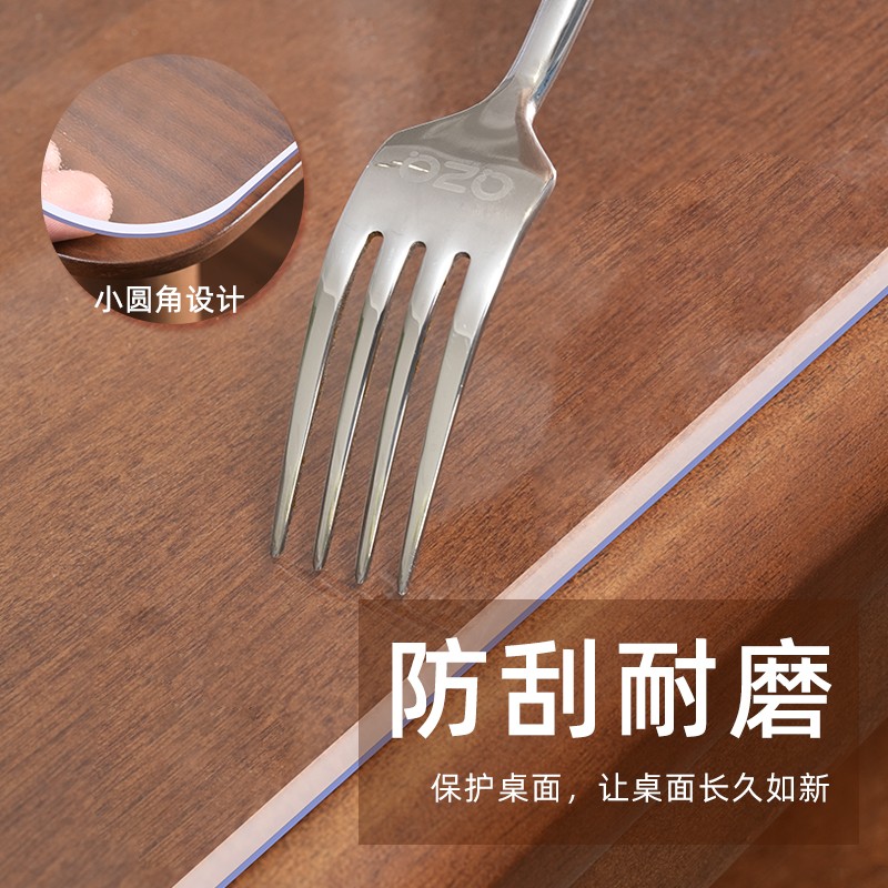 实木中式电视柜垫PC软玻璃桌垫防水防尘免洗高级桌面保护垫