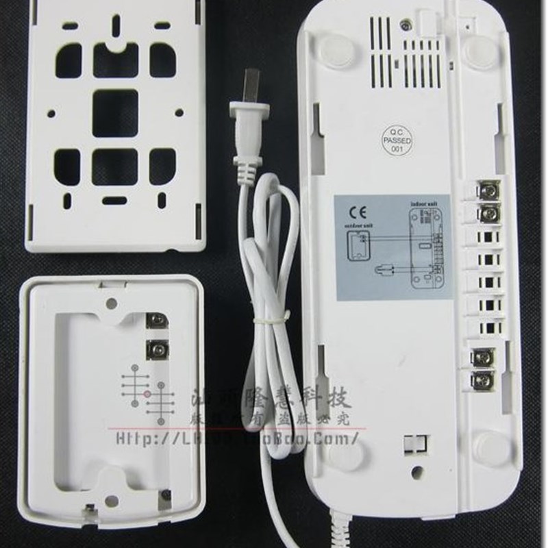 柔乐牌家用一拖一非可视楼宇对讲门铃带锁功能插电通话机RL207