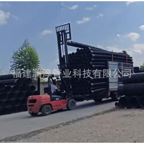 HDPE双壁波纹管塑料排水管DN600pe波纹排水排污管双臂波纹管