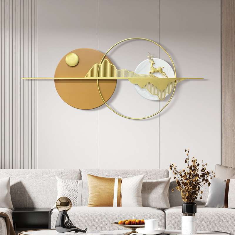 现代轻奢高端艺术墙面装饰挂件创意福鹿客厅卧室床头餐厅壁画壁饰图片