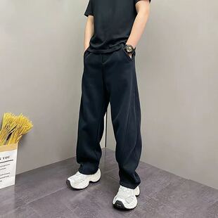 显瘦弯刀裤 2025新款 男士 加绒加厚百搭弯刀休闲裤 lwy 冬季