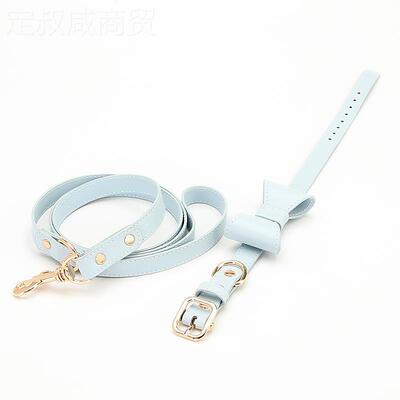 厂品家PU皮可革宠物现项圈牵引绳调节多色猫咪JXF狗狗宠物用厂货