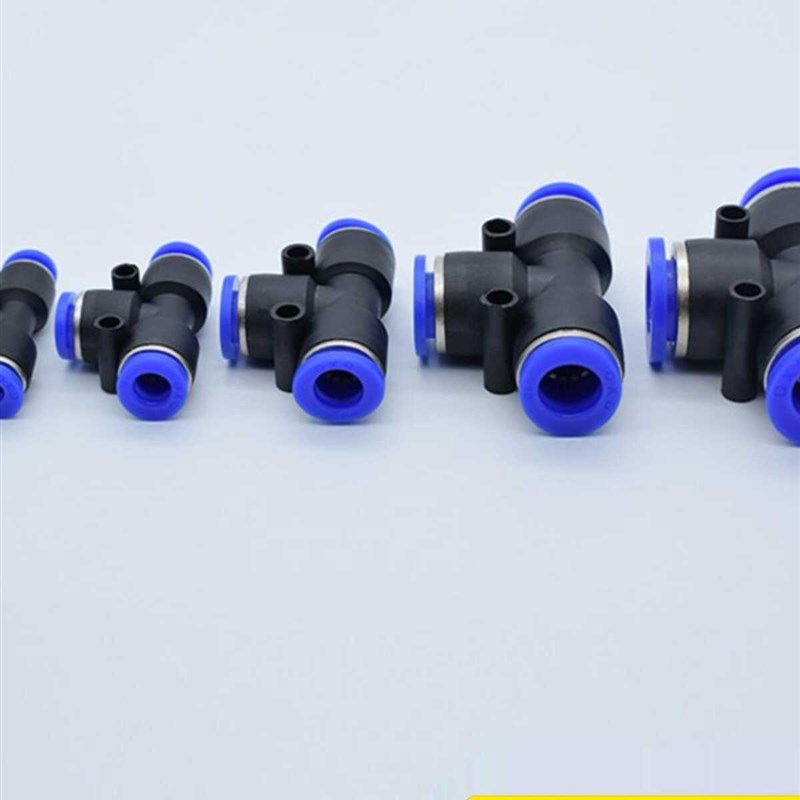 气动气管接头塑料快插快速接头T型三通PE-4/6/8/10/12/14/16mm