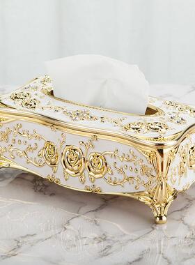 欧式抽纸盒c时尚家居客厅茶几纸巾盒创意家用高档餐桌餐巾纸抽盒