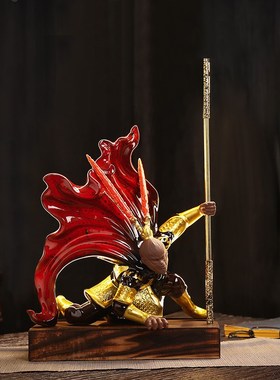 黑神话孙悟空齐天大圣紫砂t手工艺品摆件家居博古架装饰品造景摆