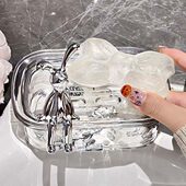 轻奢双层沥水皂盒免打孔壁挂式 高档沥水大号肥皂盒家用卫生置物架