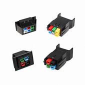 6Pin固定座 45A单极安德森插头连接器PCB板卡扣纯铜端子4 15A 30A