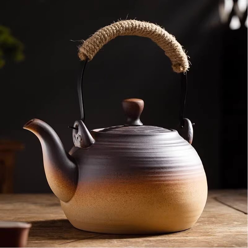 煮茶炉家用煮茶壶器泡茶陶瓷陶壶烧水壶I黑晶炉煮茶耐高温瓦斯明