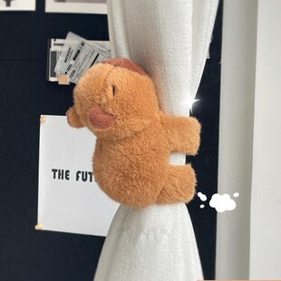 窗帘捆绑带公仔扎束一对装纱帘扣环收拢神器挂件动物可爱玩偶创意