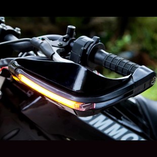 越野摩托车改装 配件护手LED灯夜日行灯罩街车跑车电动助力车通用