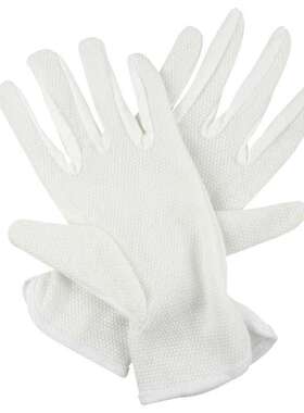 汉盾 HD-GP5509 纯棉舒适耐磨防滑点塑防滑白色礼仪手套 30g