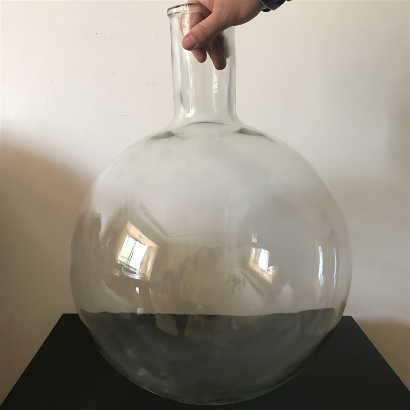 圆底烧瓶5L10L15L20L30L50L大口径耐热玻璃反应瓶定制法兰5万ml优