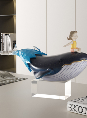 轻奢乘风破浪艺术摆件高档创意客厅电视柜办公室桌面治愈系装饰品