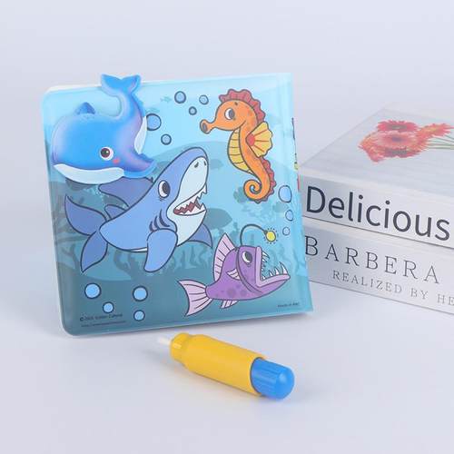 儿童神奇水画变色洗澡书本0-4岁婴幼儿宝宝洗澡玩具撕不烂防水书