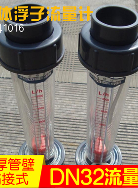 【高精度】LFS32塑料管道式浮子流量计 液体水LZS转子流量表 热卖