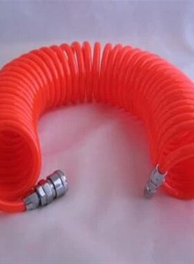 10*6.5进口料PU气管DPC空压软管伸缩弹簧管/红色螺旋管3 691215米