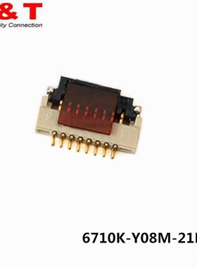 Entery恩得利6710K-Y08M-21L连接器0.5FPC 8P翻盖镀金H1.0带MALAY