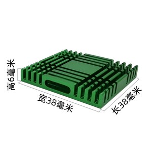 主板芯片铝散热器38 6MM黑色 CPU电子散热块 高品质散热片