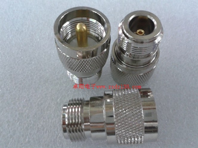 M公头转N母头馈线转接头 UHF-J/N-K UHF公/N母 全铜优质UHF转接头