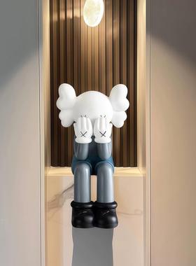 网红坐姿暴力熊摆件软装玩偶卡通公仔简约客厅电视柜玄关装饰品