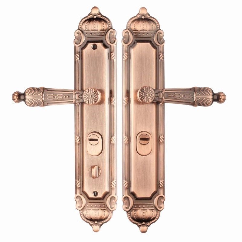 304不锈钢防盗门锁n套装超C级家用入户木门锁大门锁面板把手通用