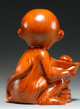 花梨木猴子雕刻摆件十二生肖猴木头猴属猴家居客厅装饰工艺品送礼