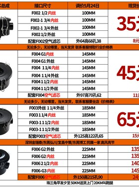 真空泵过滤器总成 风机过滤器F002 F004 F003 F006滤芯 过滤器