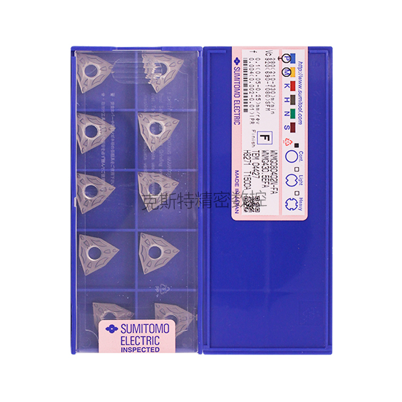 日本住友数控刀片 WNMG080402N-FA T1500A 加工钢件