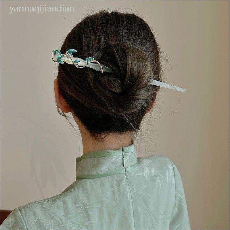 古风竹节发簪女夏天绿色簪子高级感现代新中式木竹子丸子头盘发钗,清洗/食品/商业设备,洗车机,淘宝优惠券,粉丝福利购,淘宝优惠卷