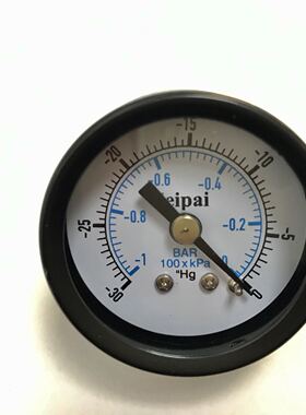 真空表 Leipai -1bar -100kpa-0 -30hg-0 直径40-42mm G1/4 y40z