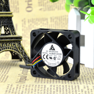 台达 AUB0512HHB 5015 12V 0.20A 5厘米5cm 4线温控机箱 散热风扇