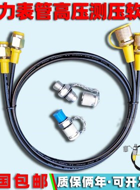 高压测压软管总成63MPA压力表测试液压油管接头DN236测压管接头