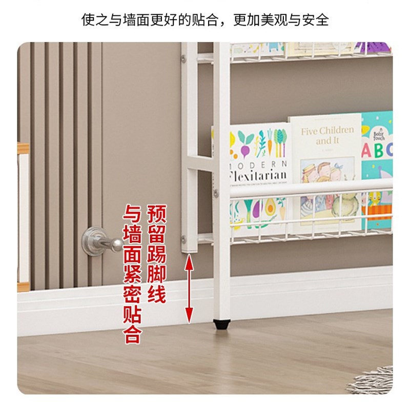 门后书架置物架壁挂式墙上铁艺超薄书柜钢制极窄夹缝收纳柜免打孔