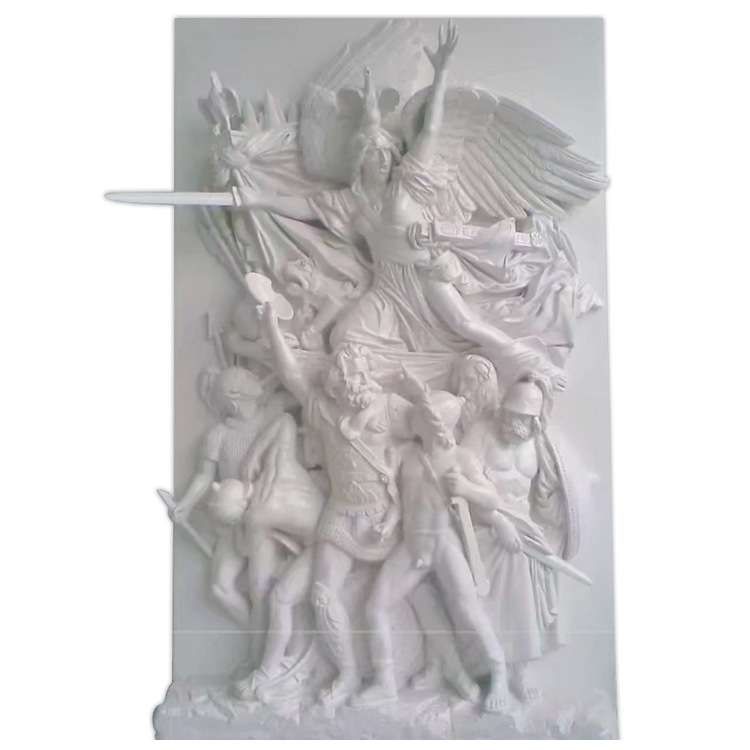 砂岩高浮雕壁画人物作品雕塑厂家户外大型建筑立面装饰浮雕工艺品图片
