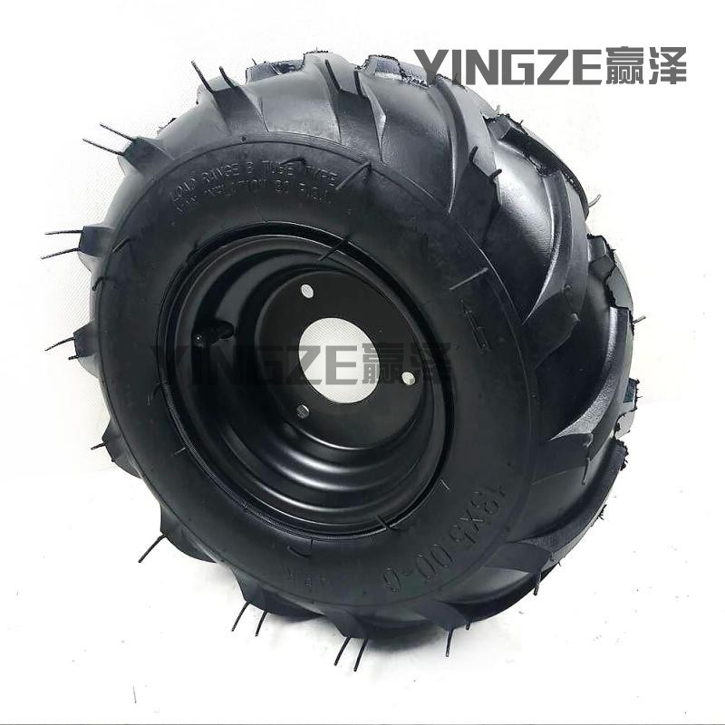 改装四轮割草机卡丁车沙滩车配件13X5.00-6寸拖拉机花纹轮胎轮毂