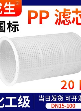 戎生工业级白色PP滤芯UPVCY型过滤器滤网DN15 DM20 DN25