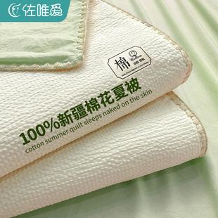夏被 单人薄款 A类夏凉被可机洗空调被全棉新疆棉被子2024新款 夏季