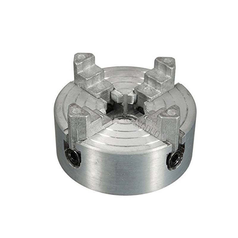 六合一微型机床配件锌合金三爪卡盘 四爪卡盘 连接杆套件夹头夹盘