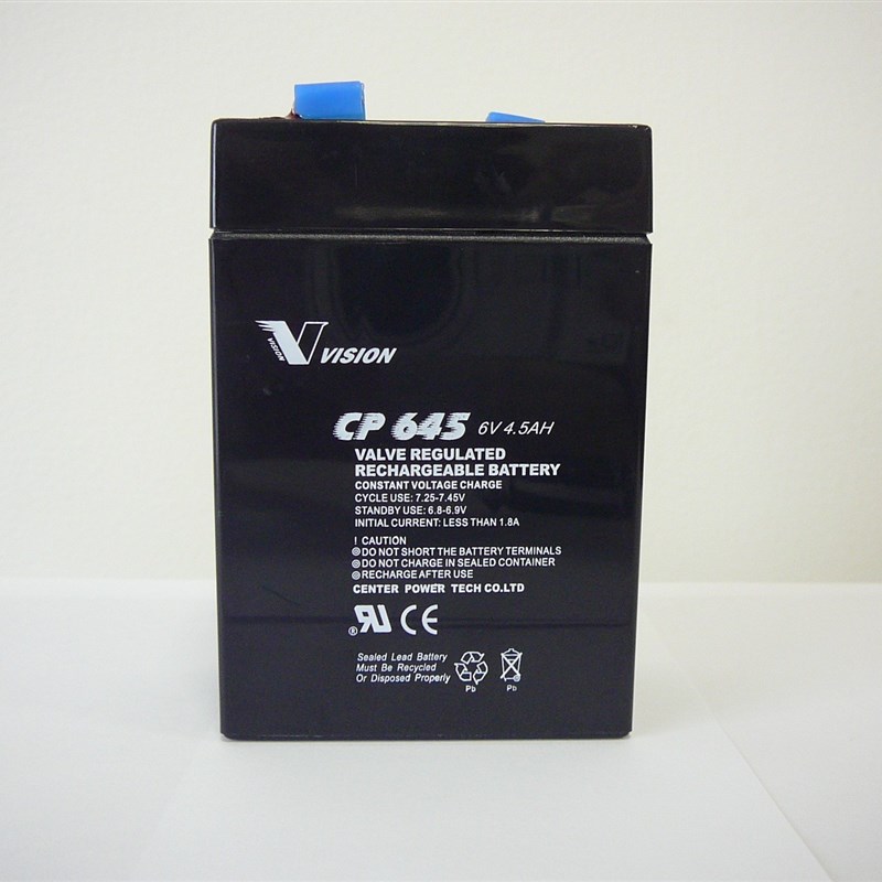 VISION电瓶 CP640 CP650 CP645 6V4.5AH 6V4AH电子秤用蓄电池