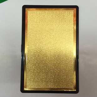 空白金箔指示牌15 23cm黑边金箔面标牌金色提示牌中号金箔标识牌